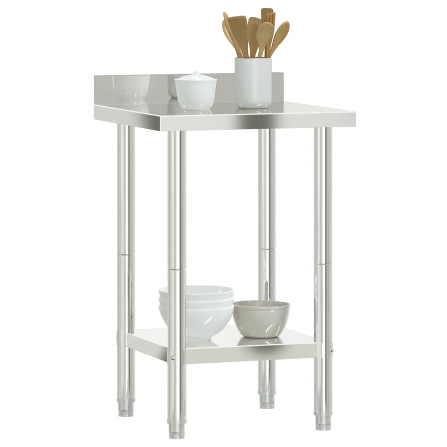 Keukenwerktafel Met Spatscherm 55X55X93 Cm Roestvrij Staal