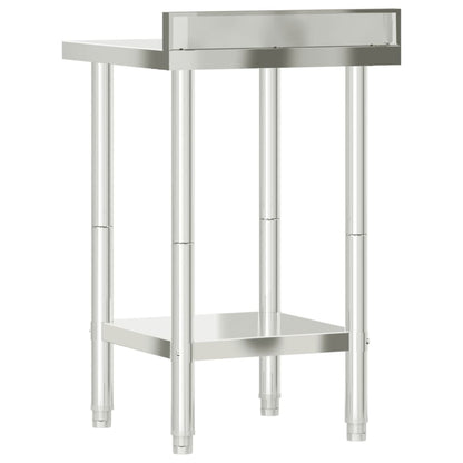 Keukenwerktafel Met Spatscherm 55X55X93 Cm Roestvrij Staal