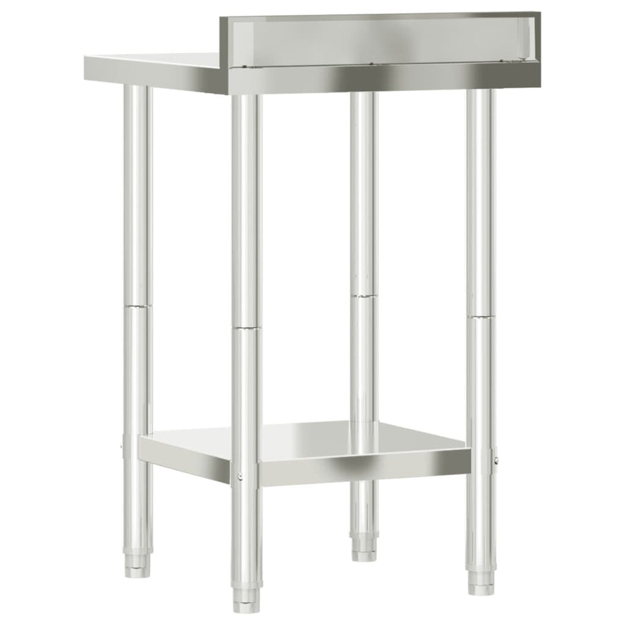 Keukenwerktafel Met Spatscherm 55X55X93 Cm Roestvrij Staal