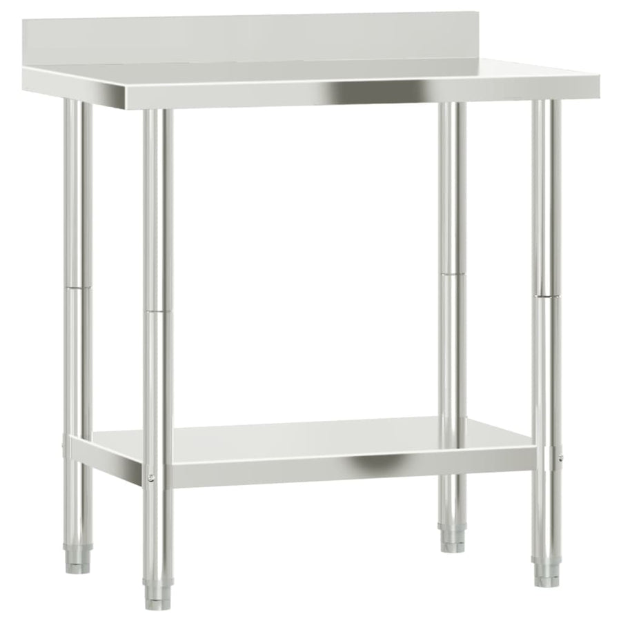 Keukenwerktafel Met Spatscherm 82,5X55X93 Cm Roestvrij Staal