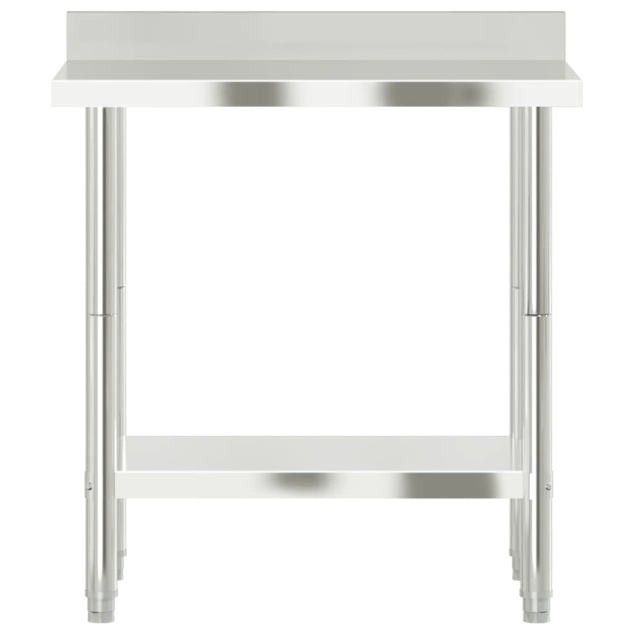 Keukenwerktafel Met Spatscherm 82,5X55X93 Cm Roestvrij Staal