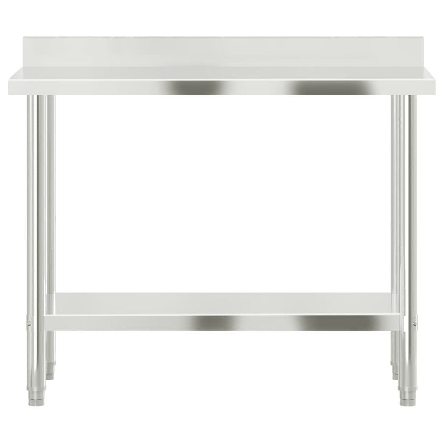Keukenwerktafel Met Spatscherm 110X55X93 Cm Roestvrij Staal