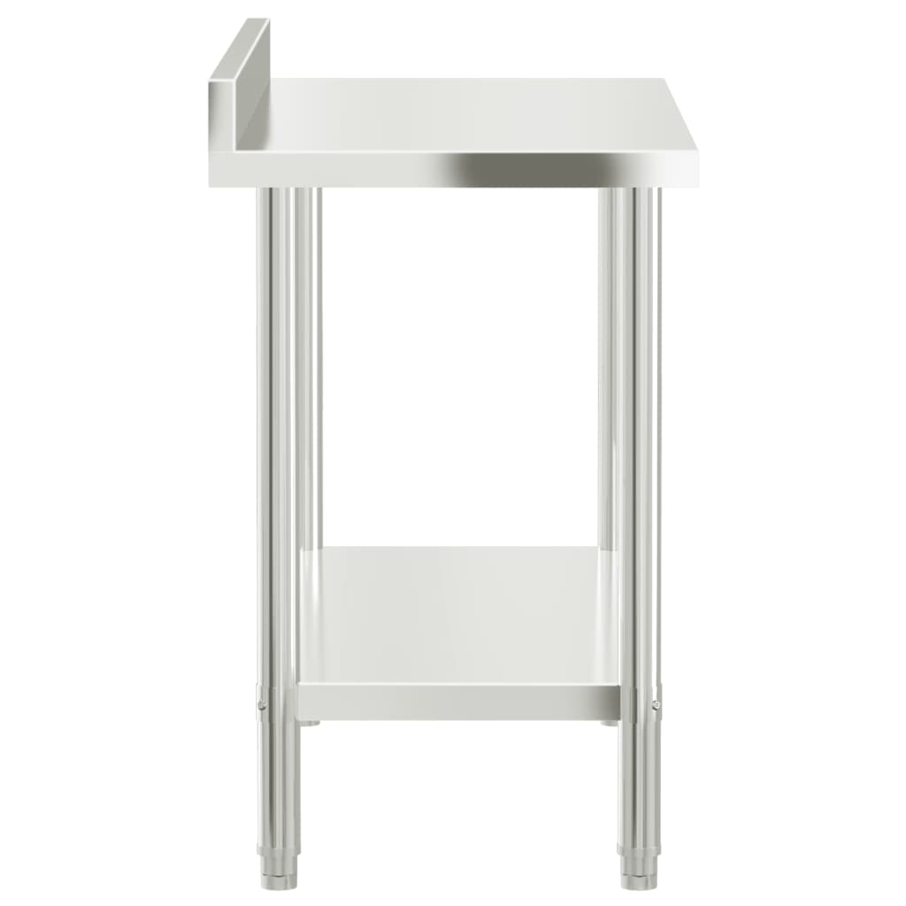 Keukenwerktafel Met Spatscherm 110X55X93 Cm Roestvrij Staal