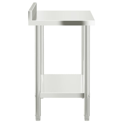 Keukenwerktafel Met Spatscherm 110X55X93 Cm Roestvrij Staal