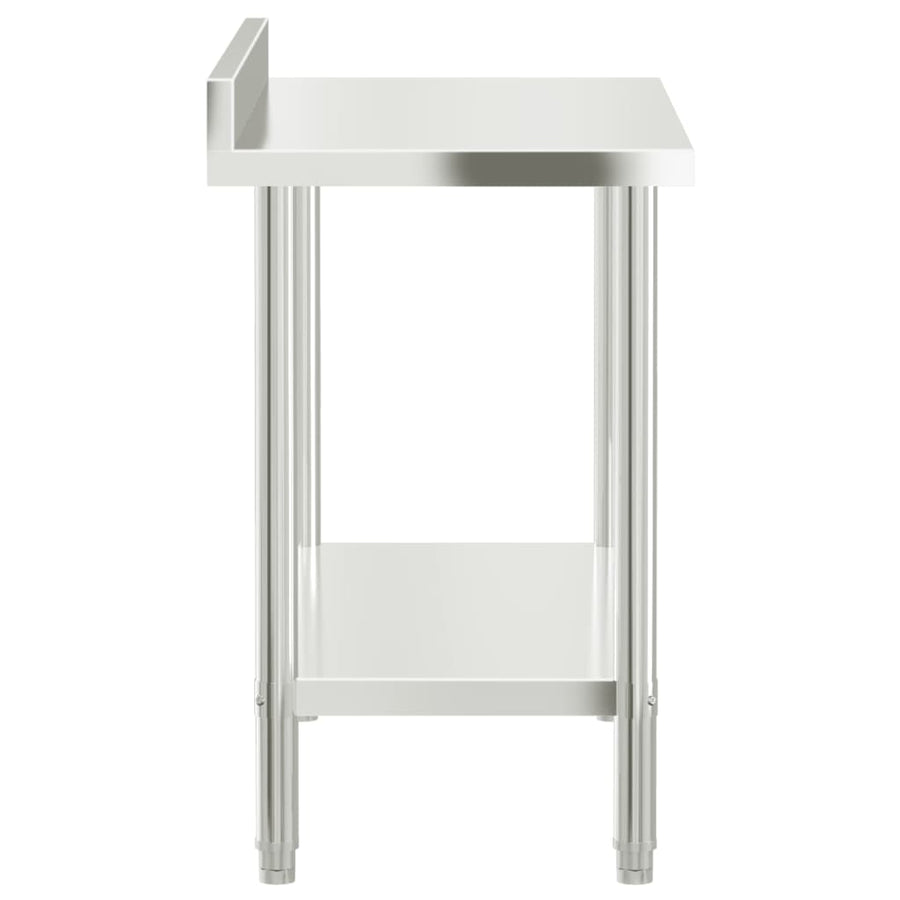 Keukenwerktafel Met Spatscherm 110X55X93 Cm Roestvrij Staal
