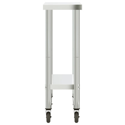 Keukenwerktafel Met Wielen 82,5X30X85 Cm Roestvrij Staal