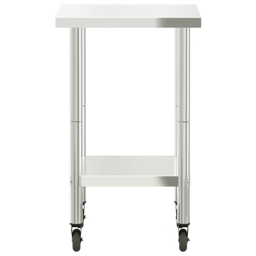 Keukenwerktafel Met Wielen 55X55X85 Cm Roestvrij Staal