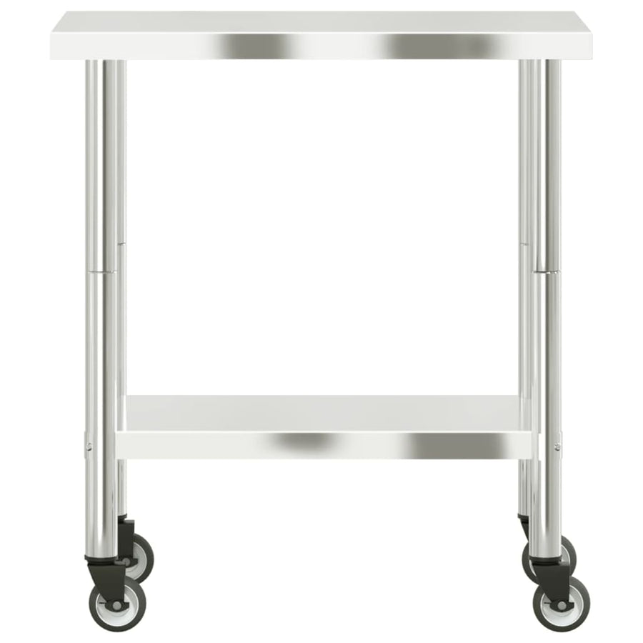 Keukenwerktafel Met Wielen 82,5X55X85 Cm Roestvrij Staal