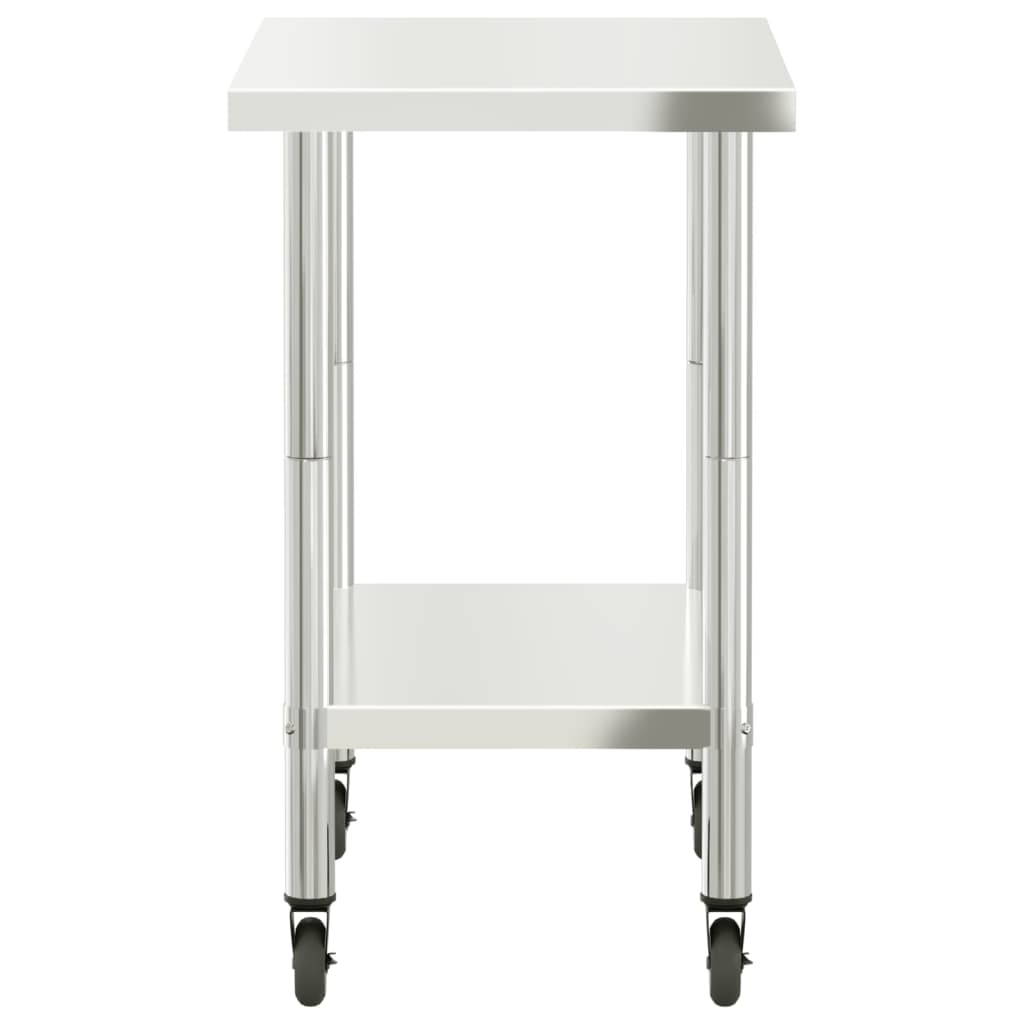 Keukenwerktafel Met Wielen 82,5X55X85 Cm Roestvrij Staal