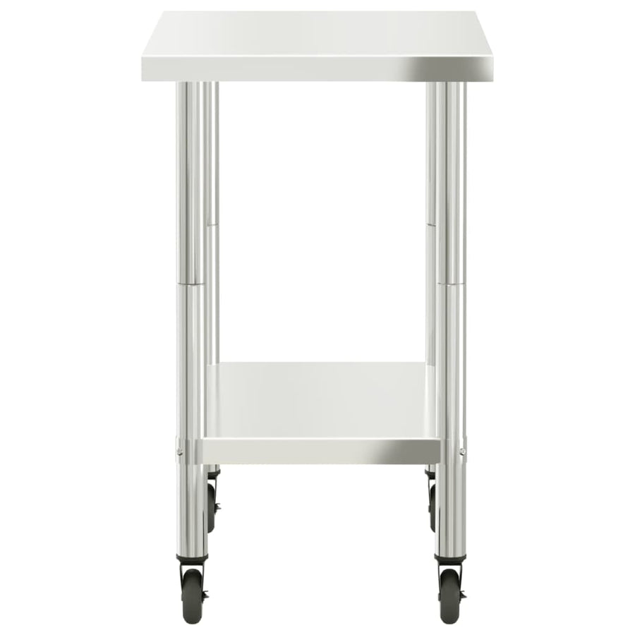 Keukenwerktafel Met Wielen 82,5X55X85 Cm Roestvrij Staal