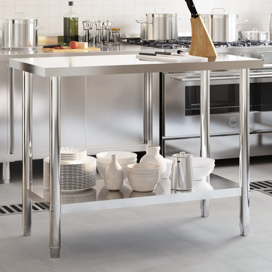 Keukenwerktafel 110X55X85 Cm Roestvrij Staal