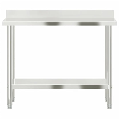 Keukenwerktafel Met Spatscherm 110X55X93 Cm Roestvrij Staal