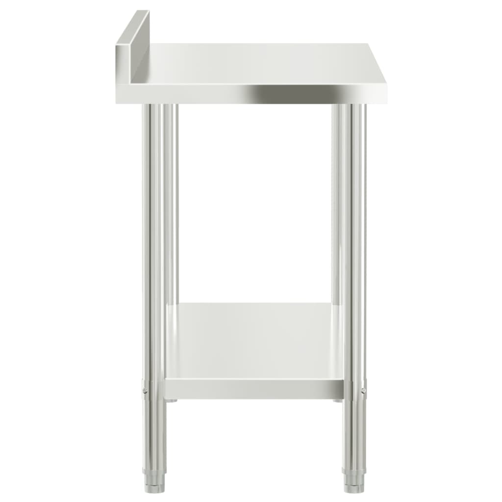 Keukenwerktafel Met Spatscherm 110X55X93 Cm Roestvrij Staal
