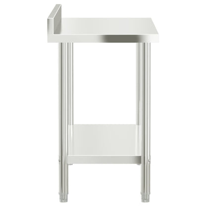 Keukenwerktafel Met Spatscherm 110X55X93 Cm Roestvrij Staal