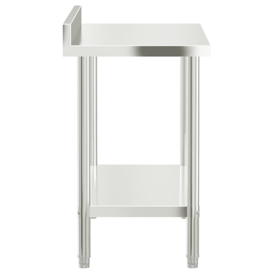 Keukenwerktafel Met Spatscherm 110X55X93 Cm Roestvrij Staal