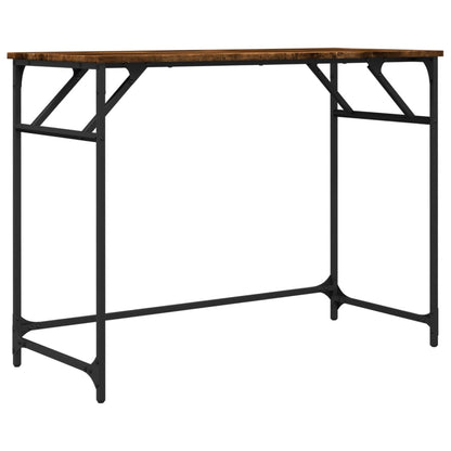 Bureau 100X45X76 Cm Hout En Gepoedercoat Staal Gerookt eiken