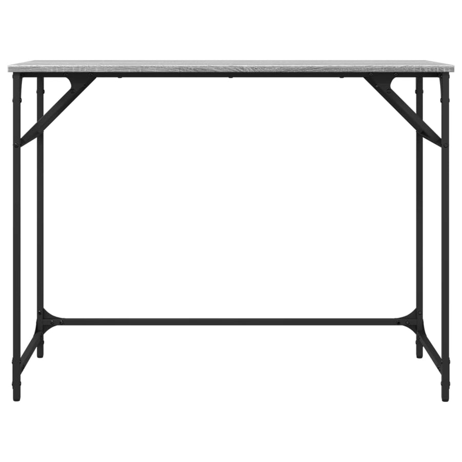 Bureau 100X45X76 Cm Hout En Gepoedercoat Staal Grijs sonoma