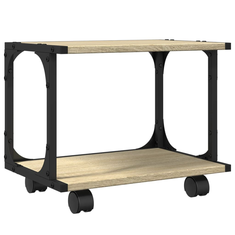 Printerkastje 2-Laags 41X28X33,5 Cm Hout Sonoma eiken