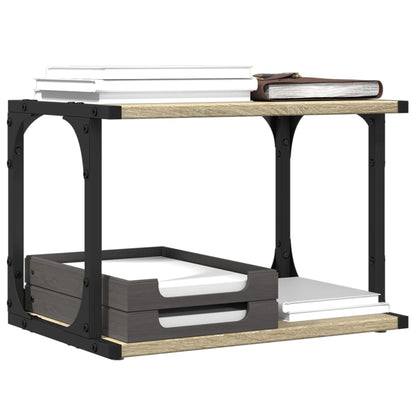 Printerkastje 2-Laags 41X28X33,5 Cm Hout Sonoma eiken