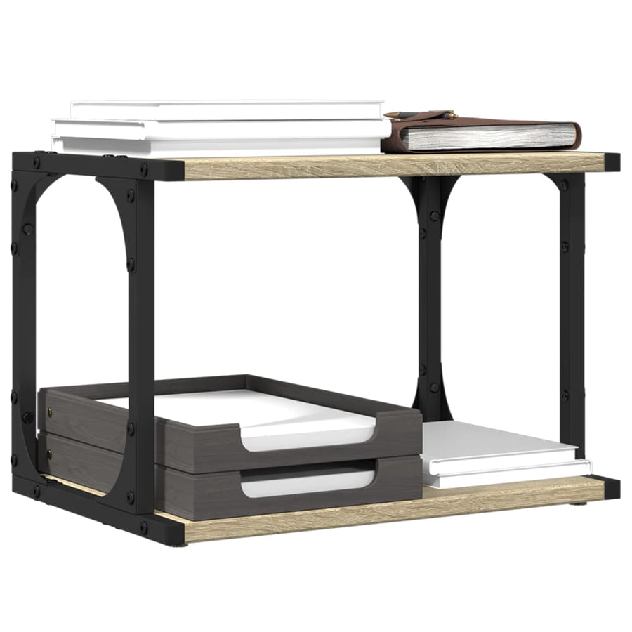 Printerkastje 2-Laags 41X28X33,5 Cm Hout Sonoma eiken