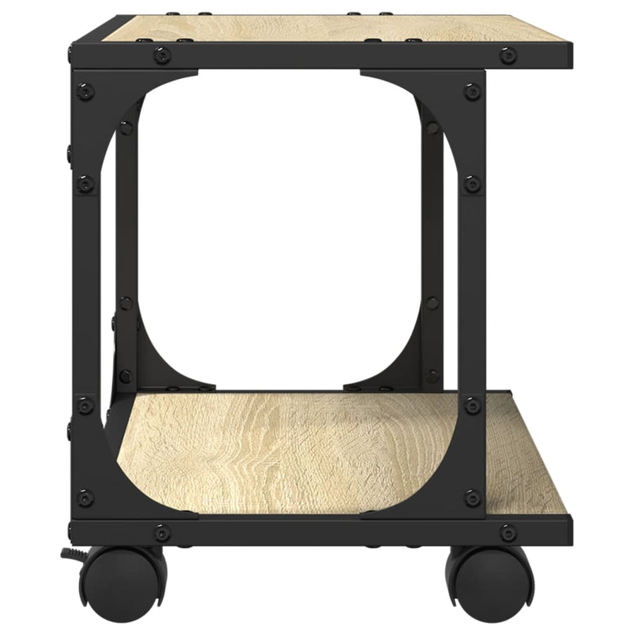 Printerkastje 2-Laags 41X28X33,5 Cm Hout Sonoma eiken