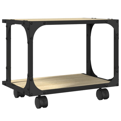 Printerkastje 2-Laags 41X28X33,5 Cm Hout Sonoma eiken
