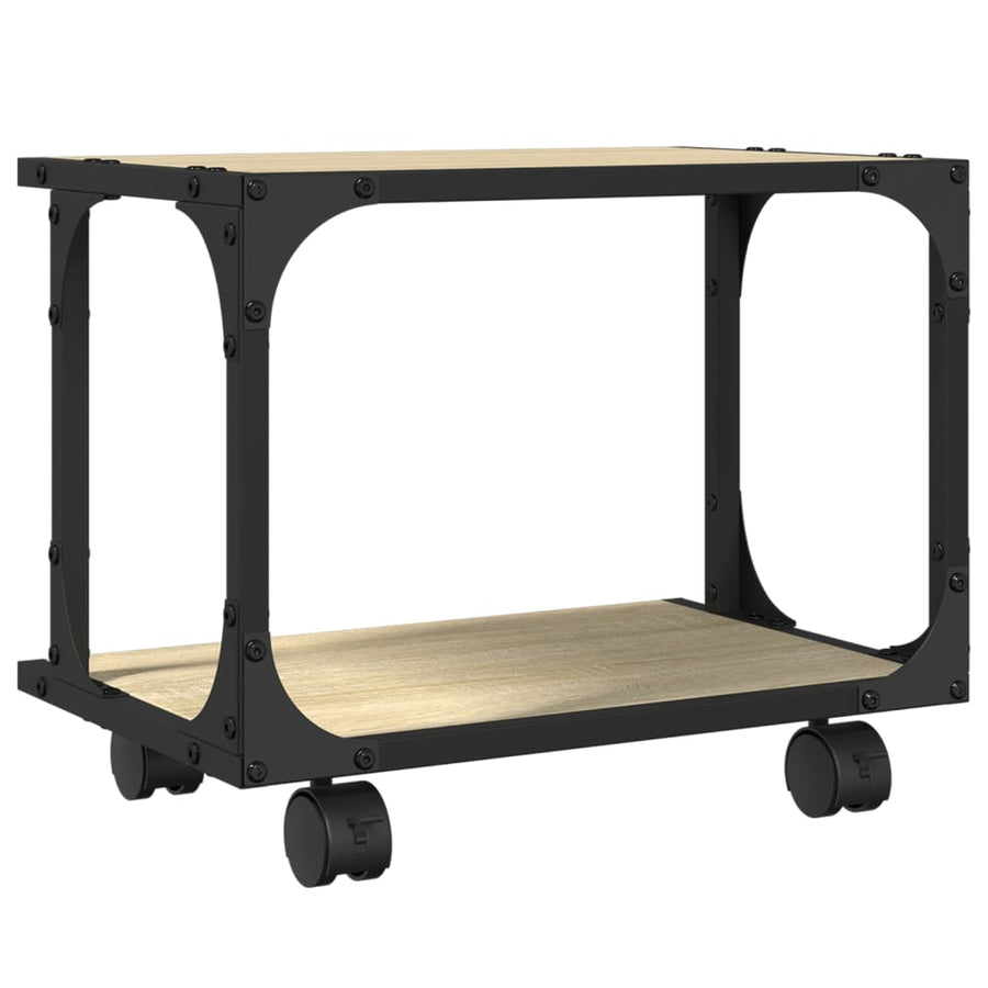 Printerkastje 2-Laags 41X28X33,5 Cm Hout Sonoma eiken