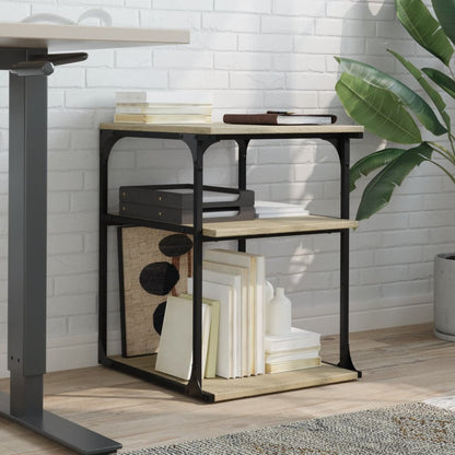 Printerkastje 3-Laags 43X48X64 Cm Bewerkt Hout Sonoma eiken