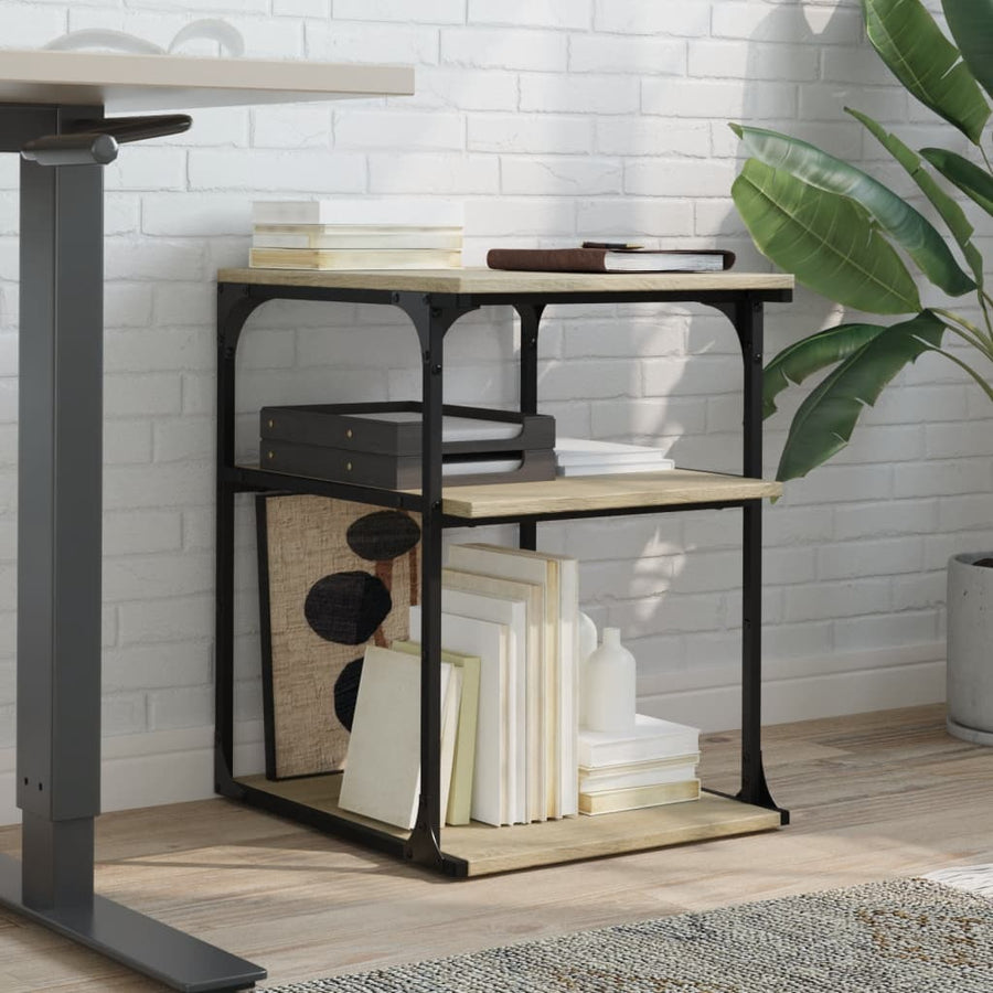 Printerkastje 3-Laags 43X48X64 Cm Bewerkt Hout Sonoma eiken