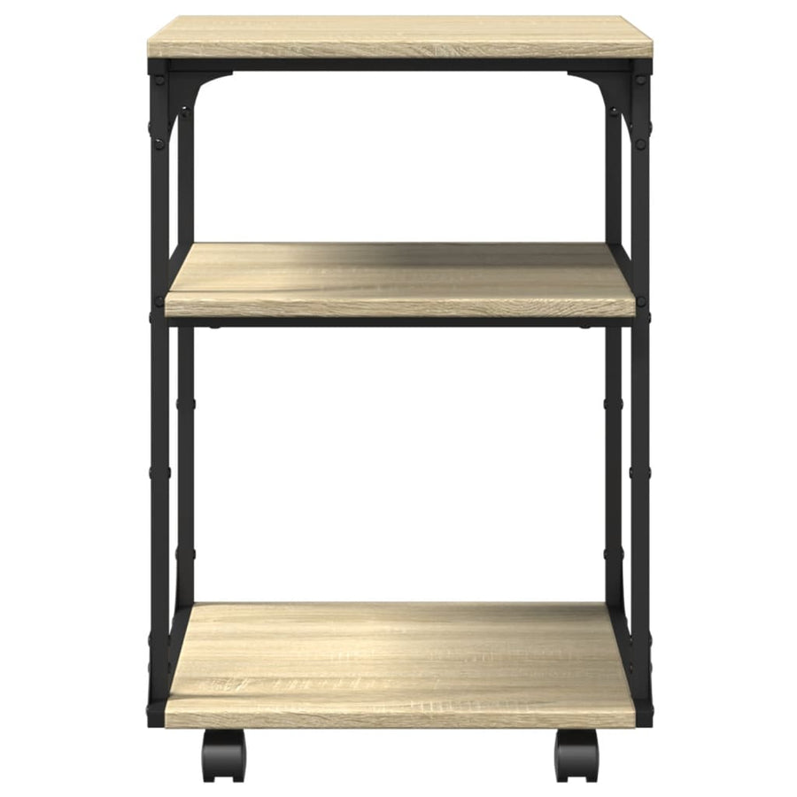 Printerkastje 3-Laags 43X48X64 Cm Bewerkt Hout Sonoma eiken