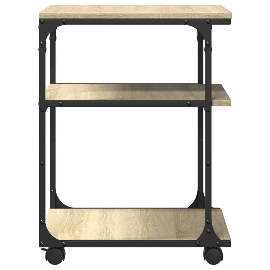 Printerkastje 3-Laags 43X48X64 Cm Bewerkt Hout Sonoma eiken