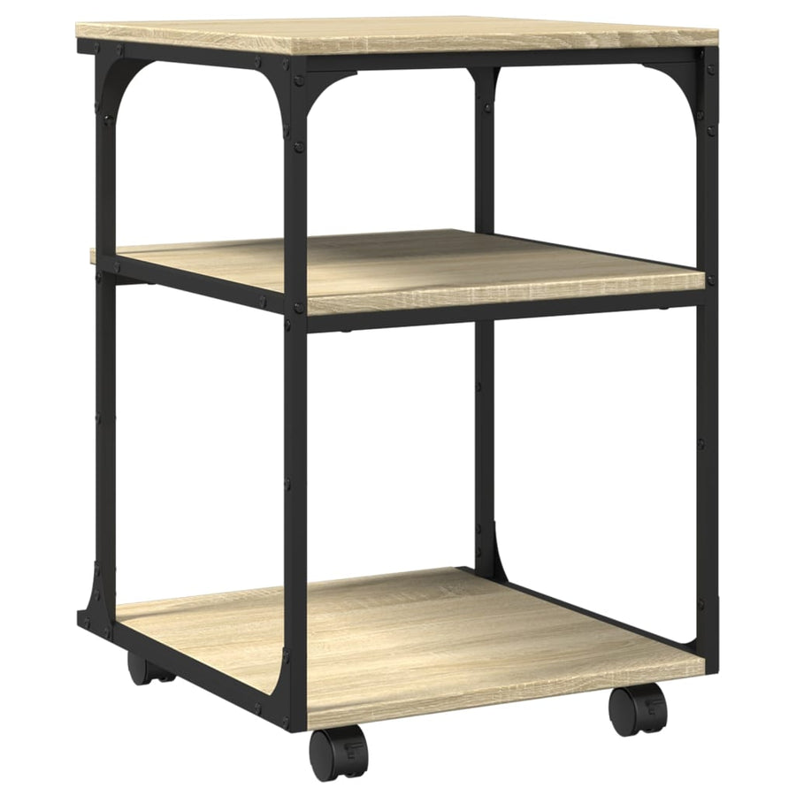 Printerkastje 3-Laags 43X48X64 Cm Bewerkt Hout Sonoma eiken