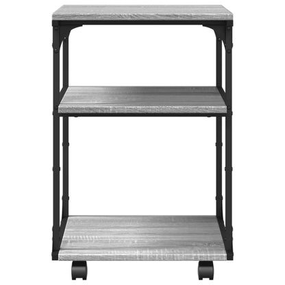 Printerkastje 3-Laags 43X48X64 Cm Bewerkt Hout Grijs Sonoma