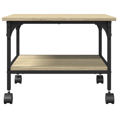 Printerkastje 2-laags 50x40x38 cm bewerkt hout sonoma eiken
