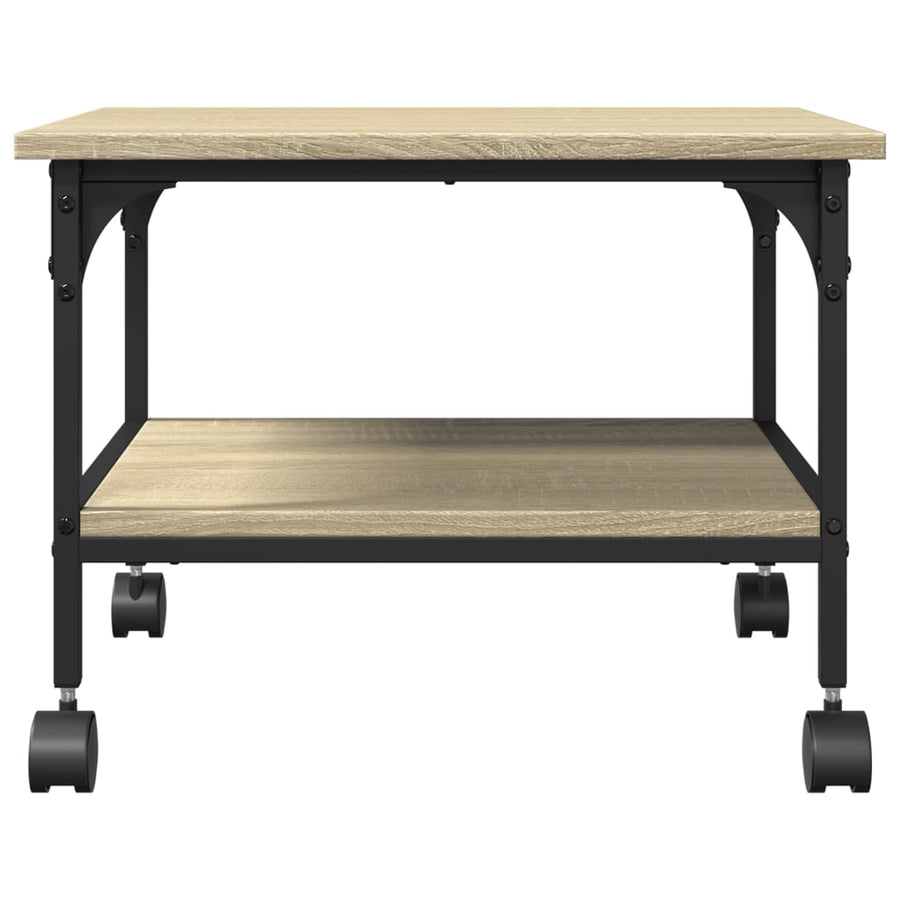 Printerkastje 2-laags 50x40x38 cm bewerkt hout sonoma eiken