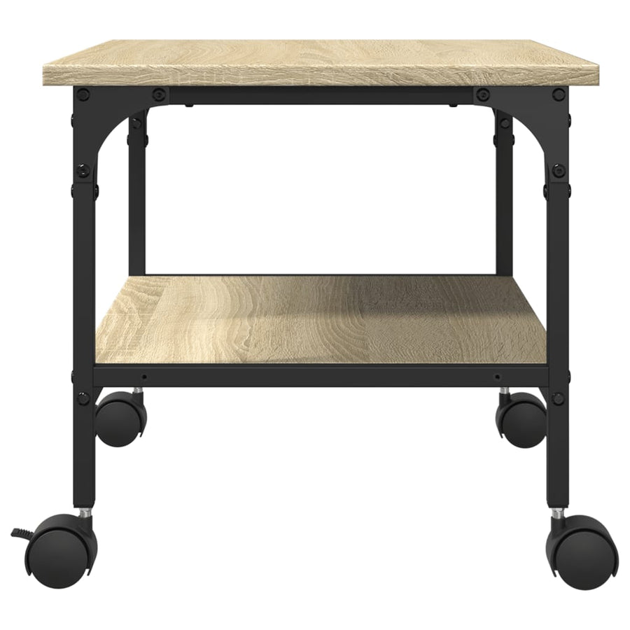 Printerkastje 2-laags 50x40x38 cm bewerkt hout sonoma eiken