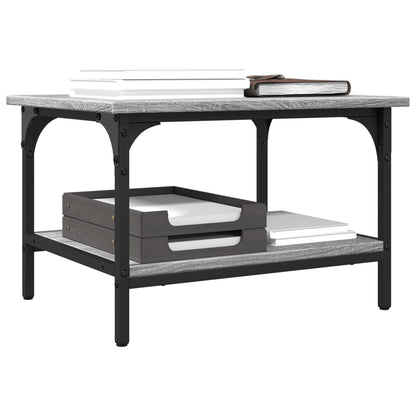 Printerkastje 2-Laags 50X40X38 Cm Bewerkt Hout Grijs Sonoma