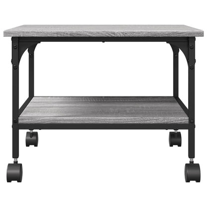 Printerkastje 2-Laags 50X40X38 Cm Bewerkt Hout Grijs Sonoma