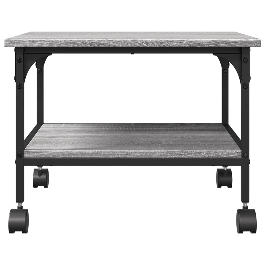 Printerkastje 2-Laags 50X40X38 Cm Bewerkt Hout Grijs Sonoma