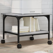 2-layer Printer Cabinet 50x40x38 cm Engineered Wood Grey Sonoma