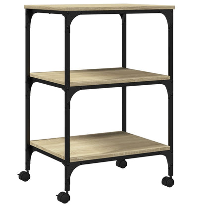 Printerkastje 3-Laags 50X41X75 Cm Bewerkt Hout Sonoma Eiken