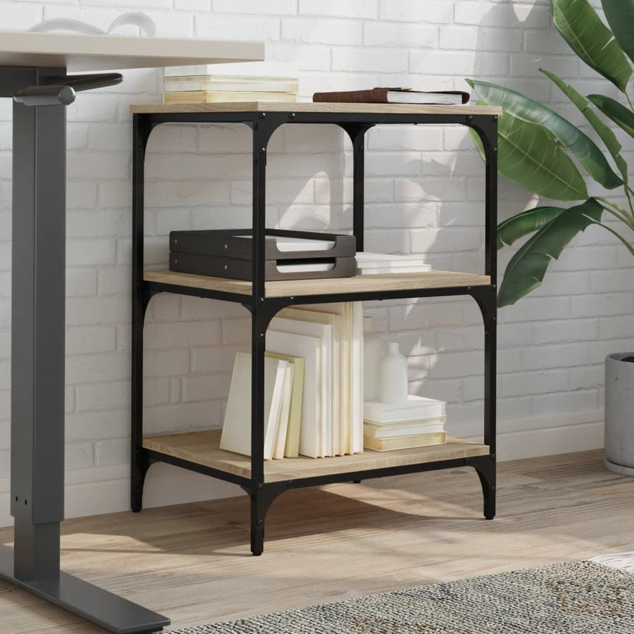 Printerkastje 3-Laags 50X41X75 Cm Bewerkt Hout Sonoma Eiken