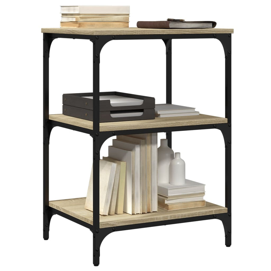 Printerkastje 3-Laags 50X41X75 Cm Bewerkt Hout Sonoma Eiken