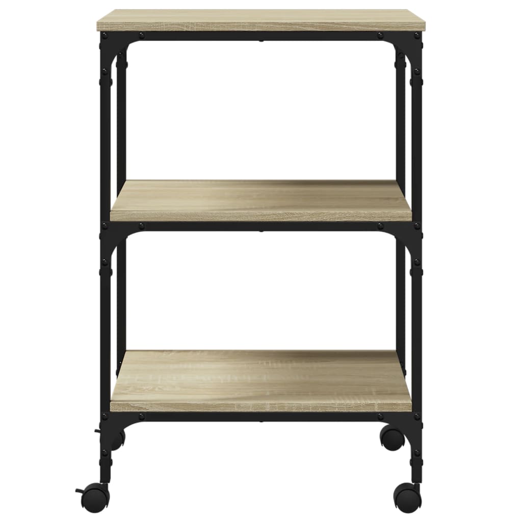 Printerkastje 3-Laags 50X41X75 Cm Bewerkt Hout Sonoma Eiken