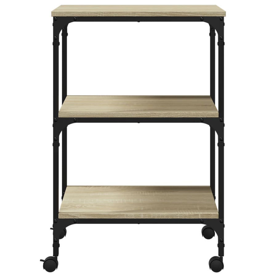 Printerkastje 3-Laags 50X41X75 Cm Bewerkt Hout Sonoma Eiken