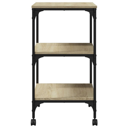 Printerkastje 3-Laags 50X41X75 Cm Bewerkt Hout Sonoma Eiken