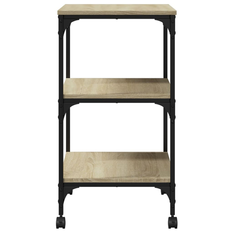 Printerkastje 3-Laags 50X41X75 Cm Bewerkt Hout Sonoma Eiken