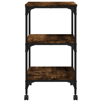 Printerkastje 3-Laags 50X41X75 Cm Bewerkt Hout Gerookt Eiken