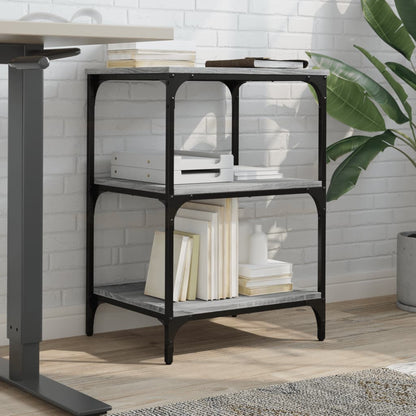 Printerkastje 3-Laags 50X41X75 Cm Bewerkt Hout Grijs Sonoma