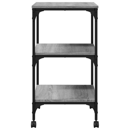 Printerkastje 3-Laags 50X41X75 Cm Bewerkt Hout Grijs Sonoma